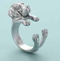beagle dog ring free size punk animal beagle ring jewelry for pet lovers