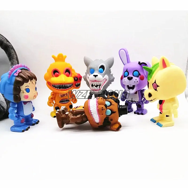 6 шт./компл. FNAF Five Nights At Freddy's Sister Location Circle Funtime Foxy Ballora Puppet Freddy Bonnie Action детская