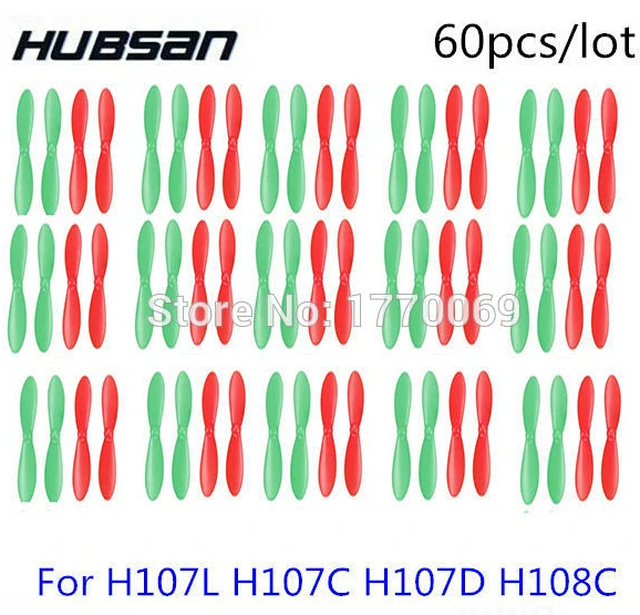 Квадрокоптер Hubsan X4 15 комплектов 60 шт. винты квадрокоптера H107L H107C H107D JXD385 с лезвием