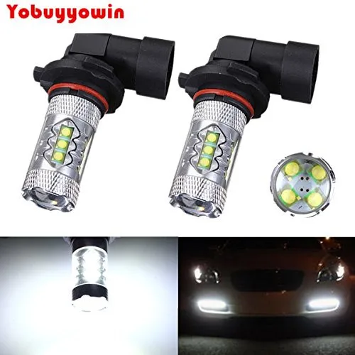 

2pcs 9005 HB3 80W Cree Chip LED Projector High Power White Car Auto DRL Daytime Running Lights Car Fog Lamp Bulb DC12V