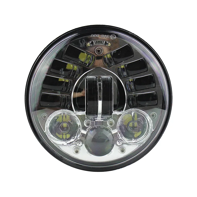 Круглый светодиодный DRL Адаптивная Фара 5-3/4 дюйма налобный фонарь 5 75 для Harley Dyna Low