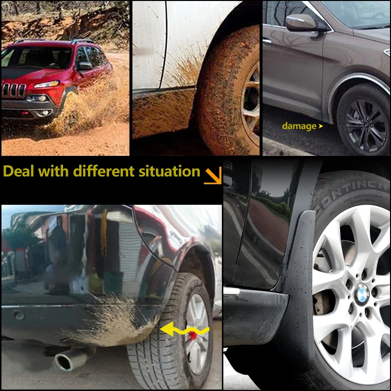 АКСЕССУАРЫ ПРИГОДНЫЙ ДЛЯ Передний Задний Литой Брызговики Автомобиль Крыло Для