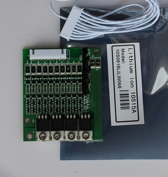 Защитная плата li ion BMS PCM для батарей 10S 15A 36 В с балансировкой литий ионных литиевых