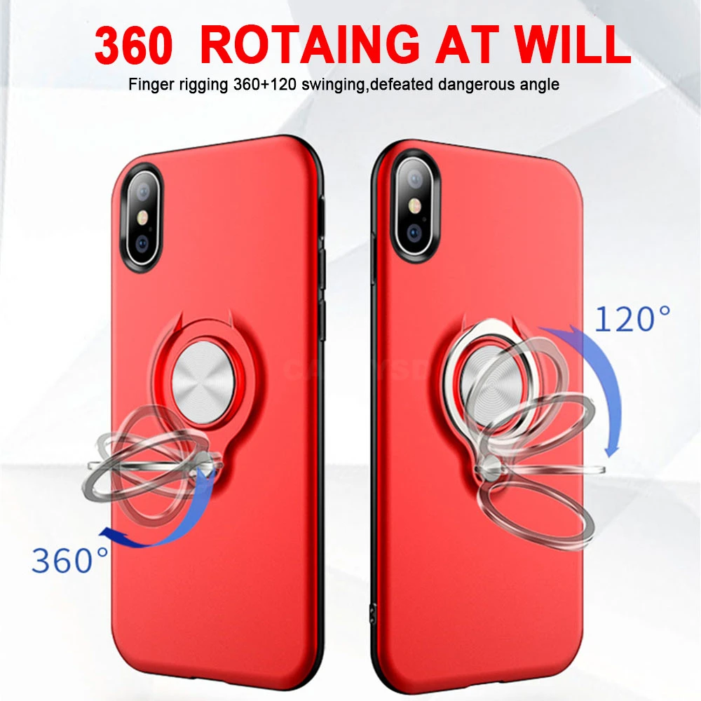 Роскошный автомобильный держатель кольцевой чехол для IPhone X XR 11 Pro Max 6 6SP 8 7