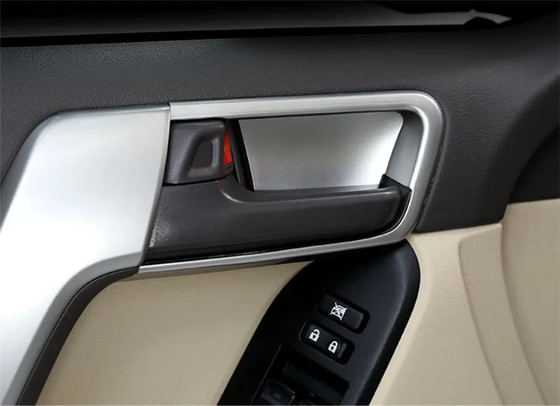For Toyota LAND CRUISER PRADO FJ150 2010-2019 Interior Door handle bowl Cover Inner Panel Trim ABS Chrome Car-Styling Accessorie |