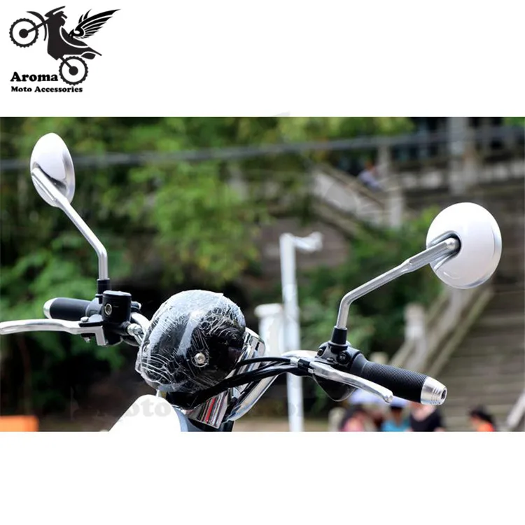 Круглый белый велосипед ямы moto cross moto rbike боковое зеркало универсальный moto rcycle зеркало заднего вида для honda suzuki yamaha moto зеркала
