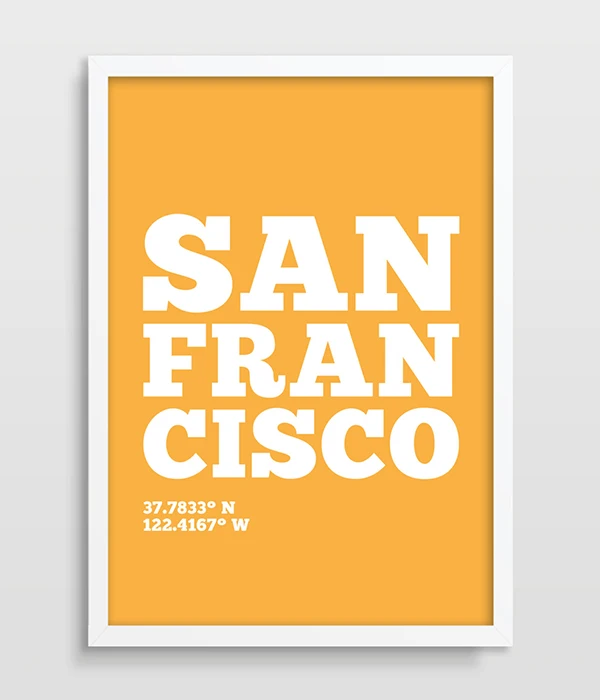 Сан Франциско Художественная печать города Современная Настенная декор