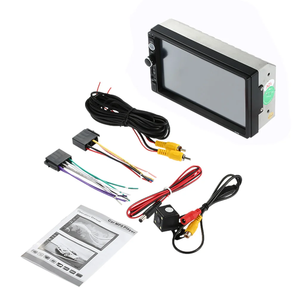 7 дюймов 2 Din HD Авторадио Bluetooth USB/TF FM Aux вход автомобильный Радио Авто MP5 плеер oto