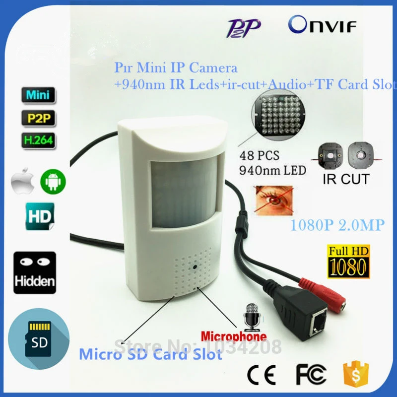 Мини IP камера 1080P 3 7 нм ночное видение ИК|ip camera pinhole|ip indoorip |