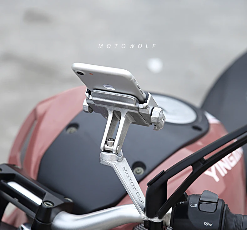 aluminum alloy motorcycle motorbike handlebar phone holder universal rearview mirror bike bicycle holder soporte celular moto free global shipping