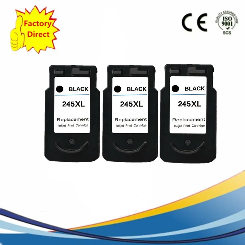 Черный PG245 PG245XL PG-245XL PG-245 PG 245 XL 245XL чернильный картридж для принтера Canon Pixma MG-2924 MG-2920 MG-2922 MG-2420 - Цвет: 3BK