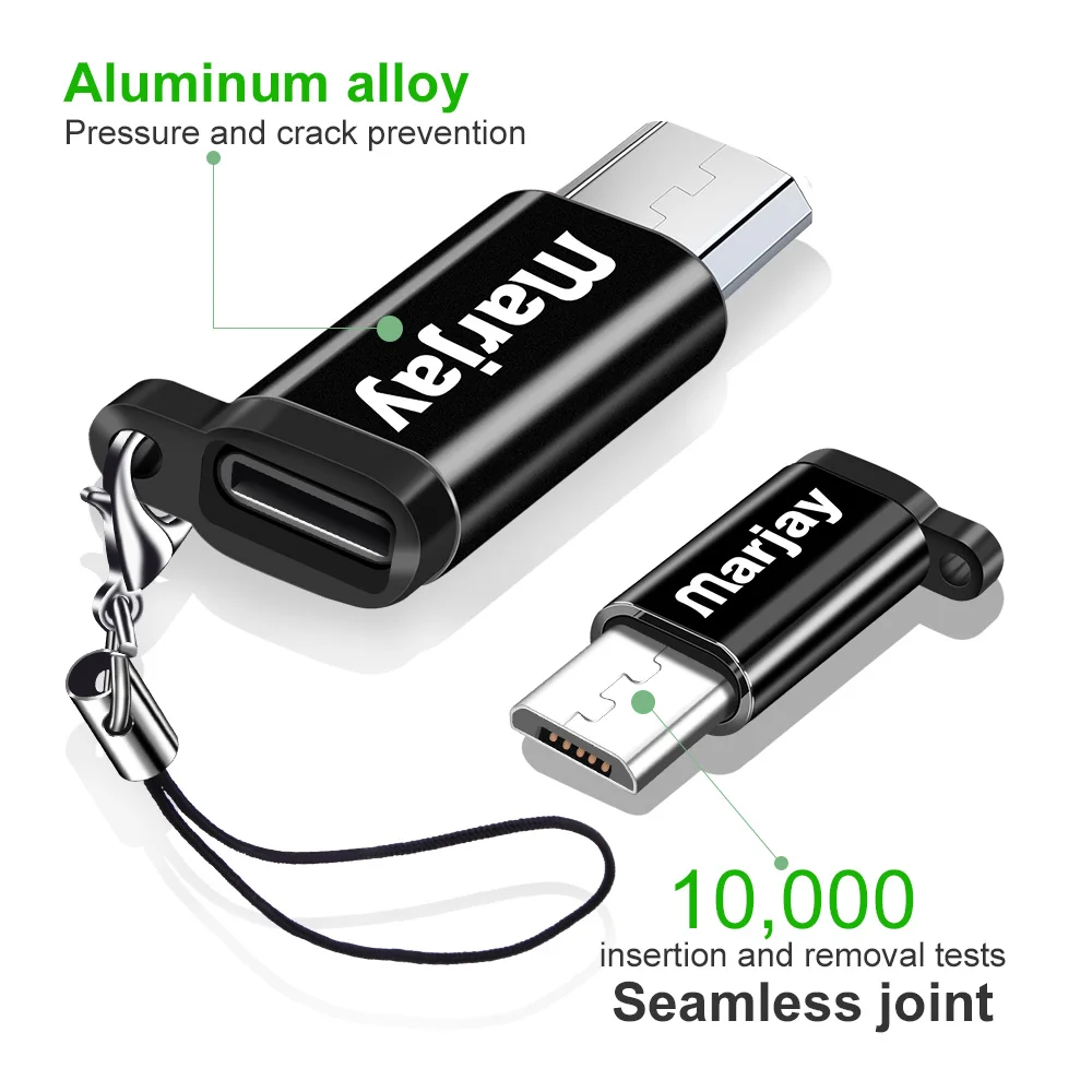 Зарядный кабель Marjay Type C к Micro USB адаптер для телефона на Android переходник Samsung Xiaomi Usbc