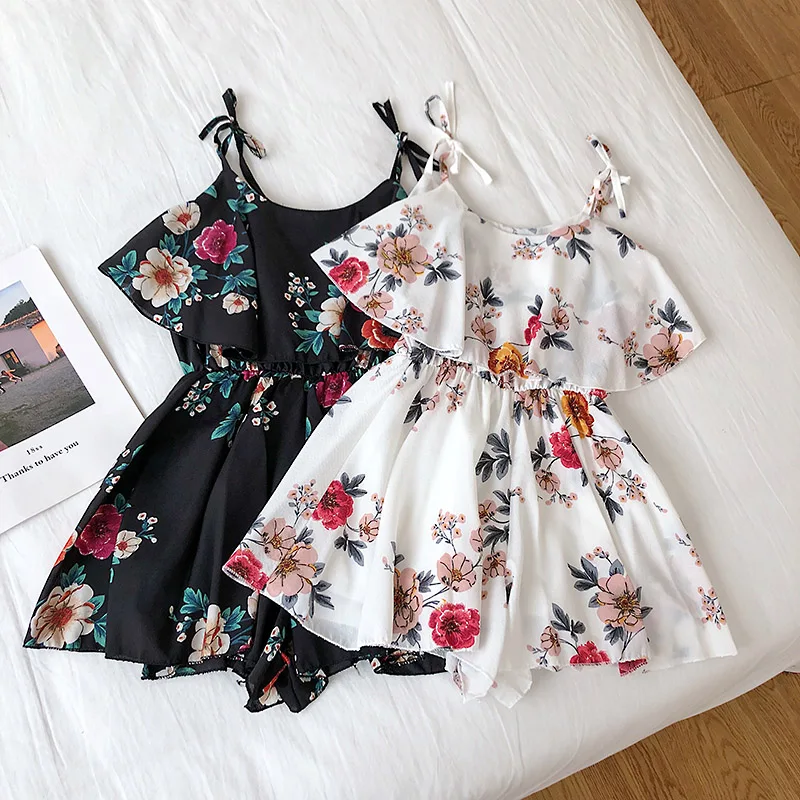 2019 летние женские шифоновые Комбинезоны цветочный спортивный костюм