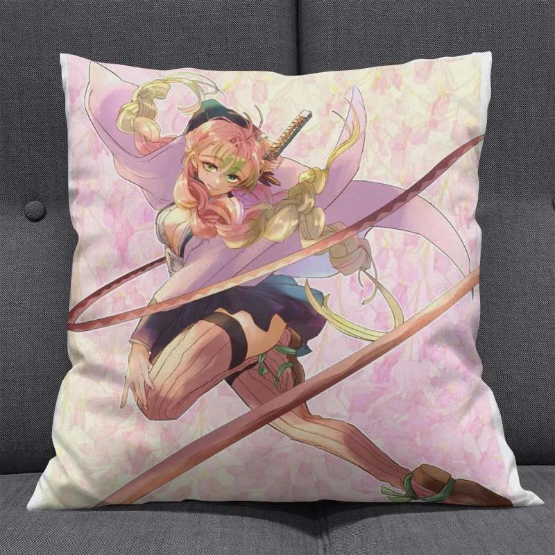 1Pcs Creative Cartoon kimetsu no yaiba Pillow Annie Stuffed Short Plush Office Travel Rest Soft Cushions Home Decor Gift