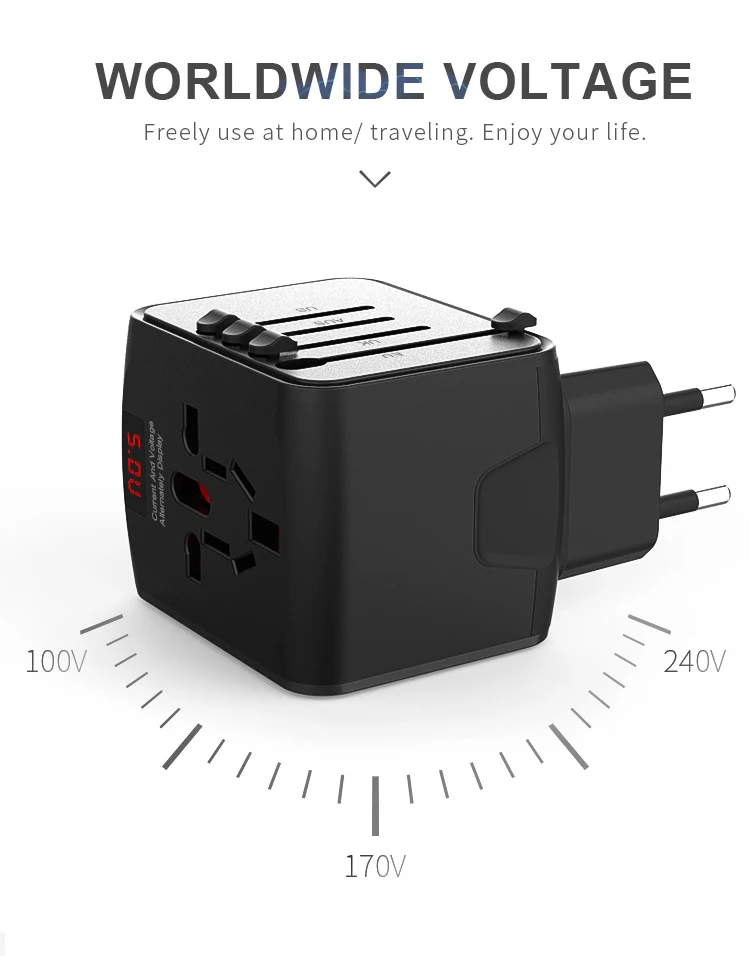 Universal Travel Adapter All-in-one International Charger 2.4A 2 USB Wall for US UK EU AU | Электроника