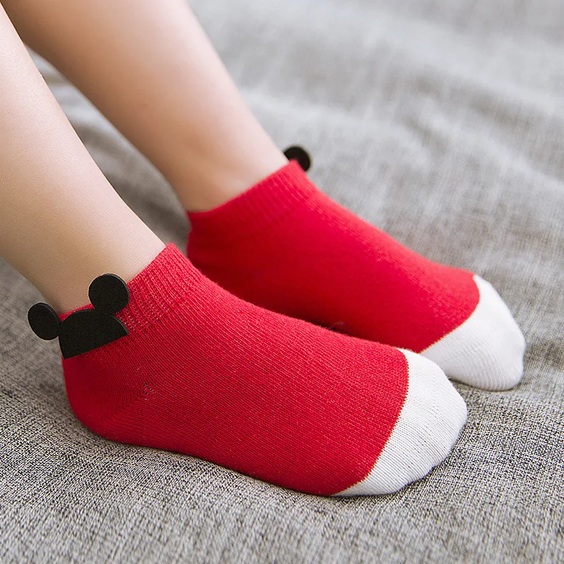 Носки хлопковые трехмерные унисекс большие и маленькие с Микки Маусом | Мать