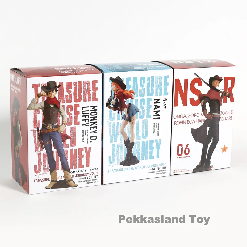 Аниме one piece сокровище круиз мир путешествие Луффи Нами Зоро ковбой вер. ПВХ фигурка Коллекция Модель игрушки кукла