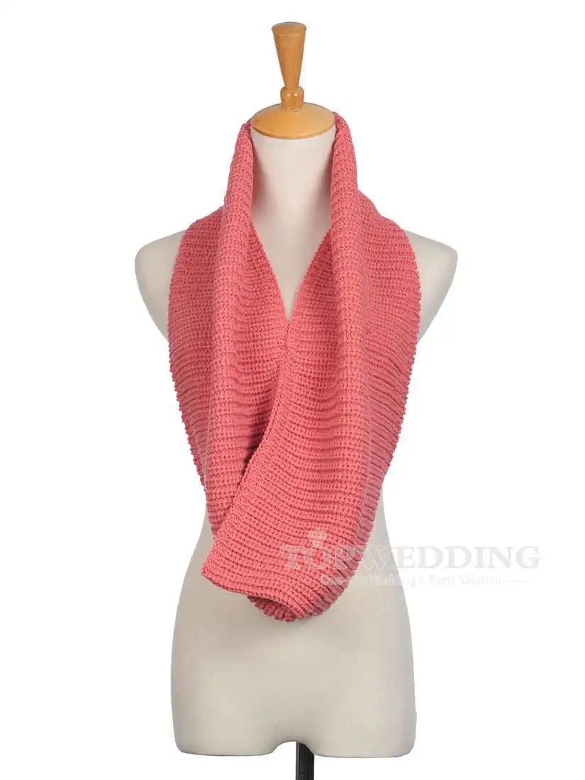 Новое поступление женщины зима теплая бесконечность 2 круг кабель вязать клобук