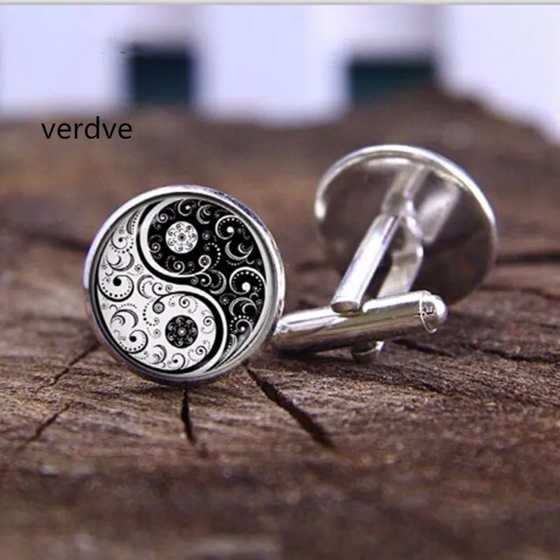 Новые 20 мм модные запонки ручной работы оптом Yinyang Skulls Wicca подарки кабошон