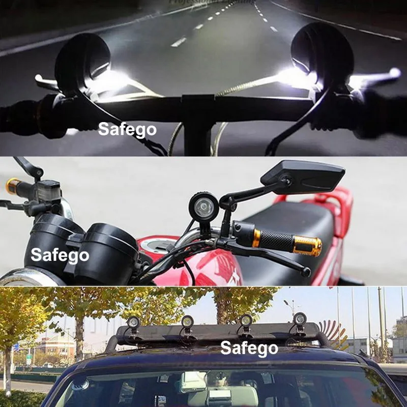 Safego 2 шт. 10 Вт Светодиодный светильник 12 В автомобильная лампа внедорожная 4WD 4x4 24 в
