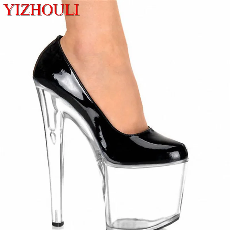 The new style women's shoes, 20cm high and red bride wedding shoes, high waterproof platform and sexy Dance Shoes