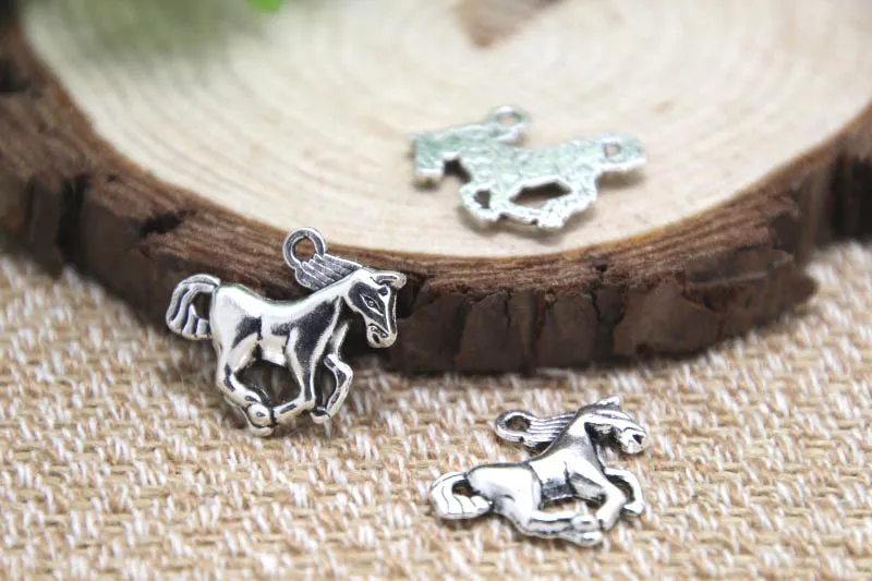 20 шт. подвески в виде лошади подвеска милой из античного серебра 16 х21 мм |