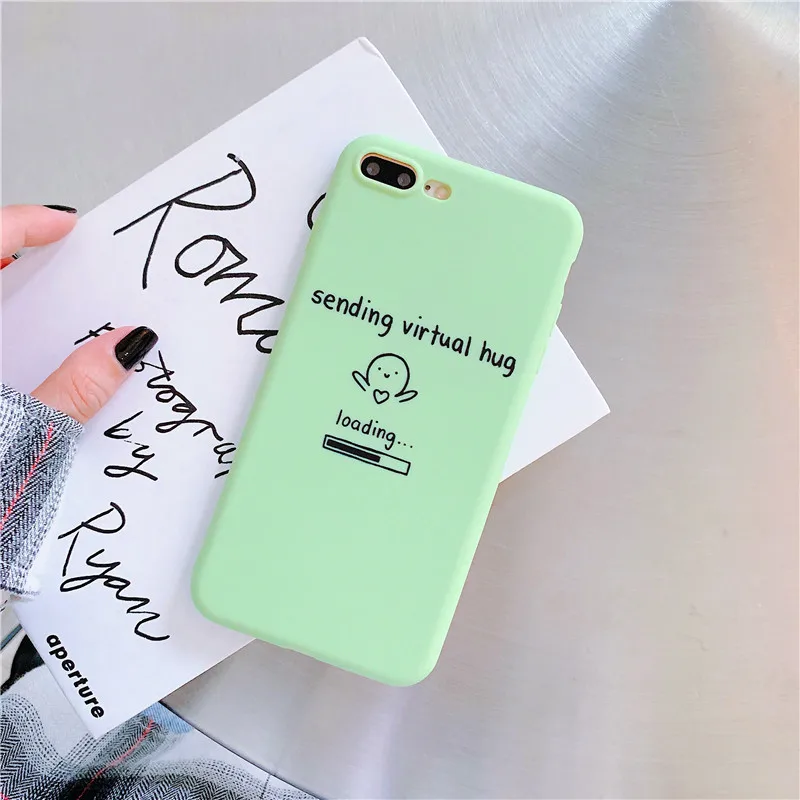 Милые любящие объятия чехол для iPhone X XS MAX XR (отправить виртуальные объятия)