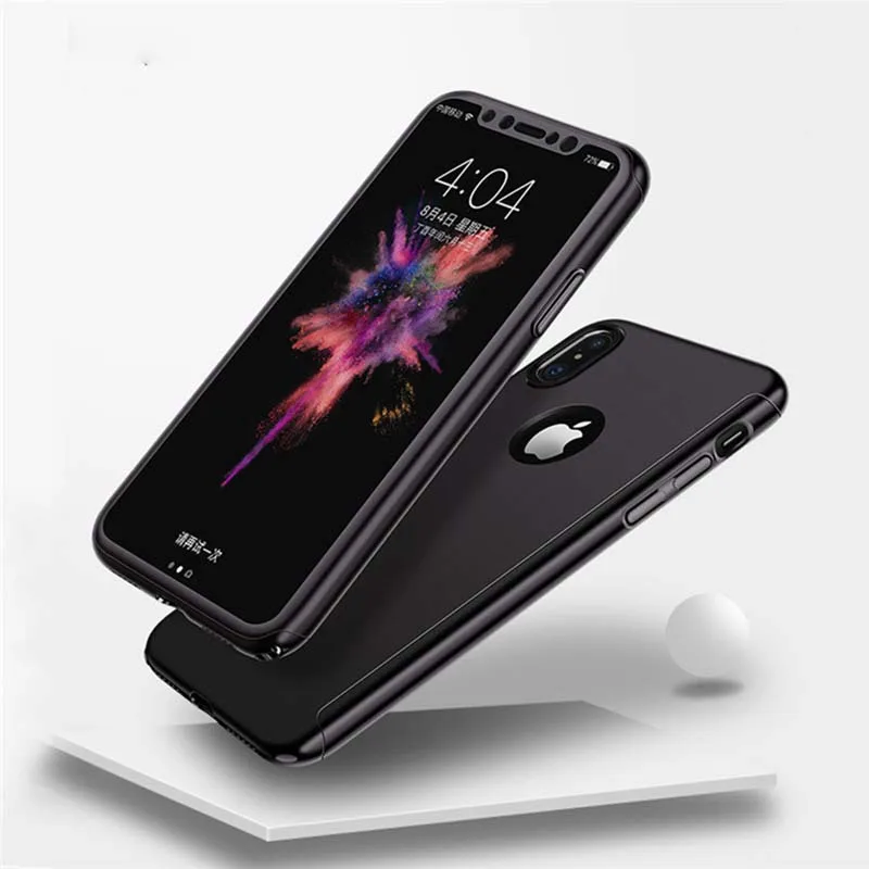 360 полный защитный чехол для телефона iPhone 7 8 плюс 6 6s Plus 5 5S SE X 10 на весь экран iphone Xs
