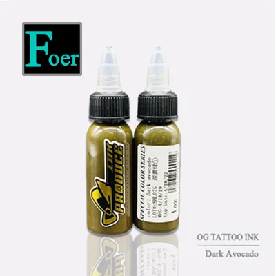 Dark Avocado O.G микроблейдинг пигмент чернила для татуажа Перманентный макияж Пигмент зеленая Группа 1 унция/30 мл Краска для татуировки боди-арт краски - Цвет: Dark Avocado