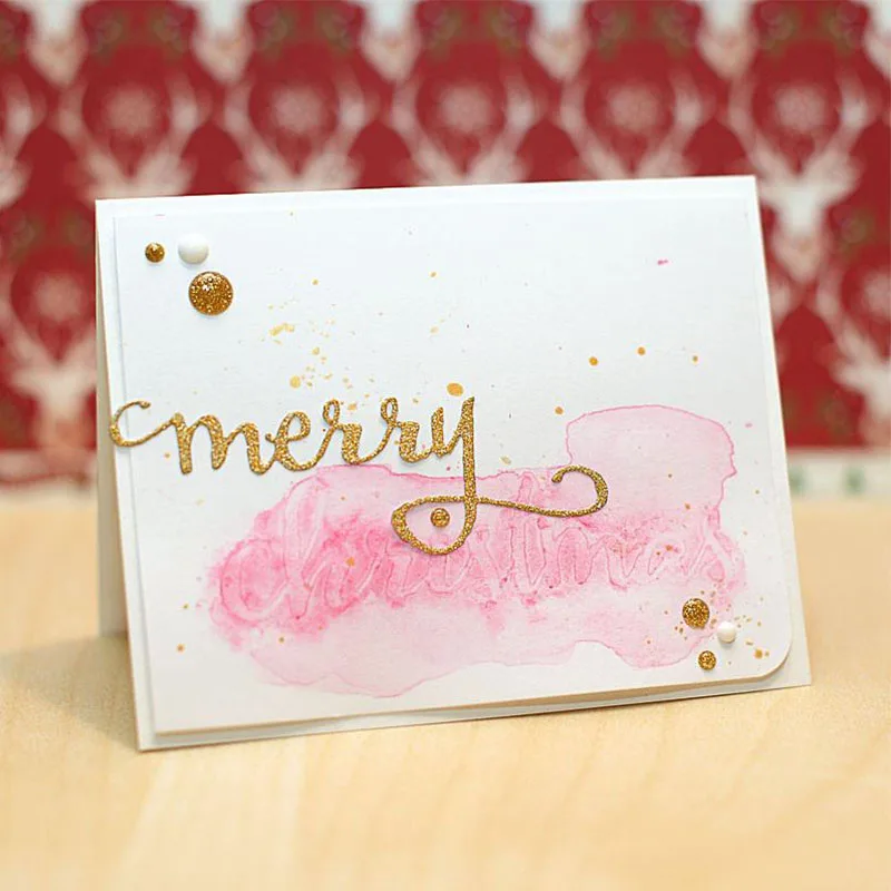 Металлические штампы для фотоальбома с надписью Merry Christmas | Дом и сад