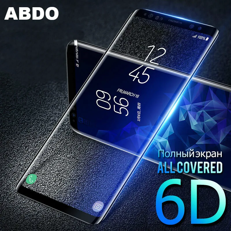 АБДО 6D Экран протектор для samsung Galaxy S8 S9 Note8 изогнутый край Стекло плюс S6 S7edge