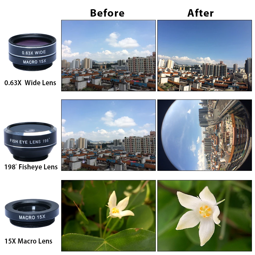 Новый 6in1 телефон Камера линзы комплект 12x телефото зум Lentes Широкий формат макро