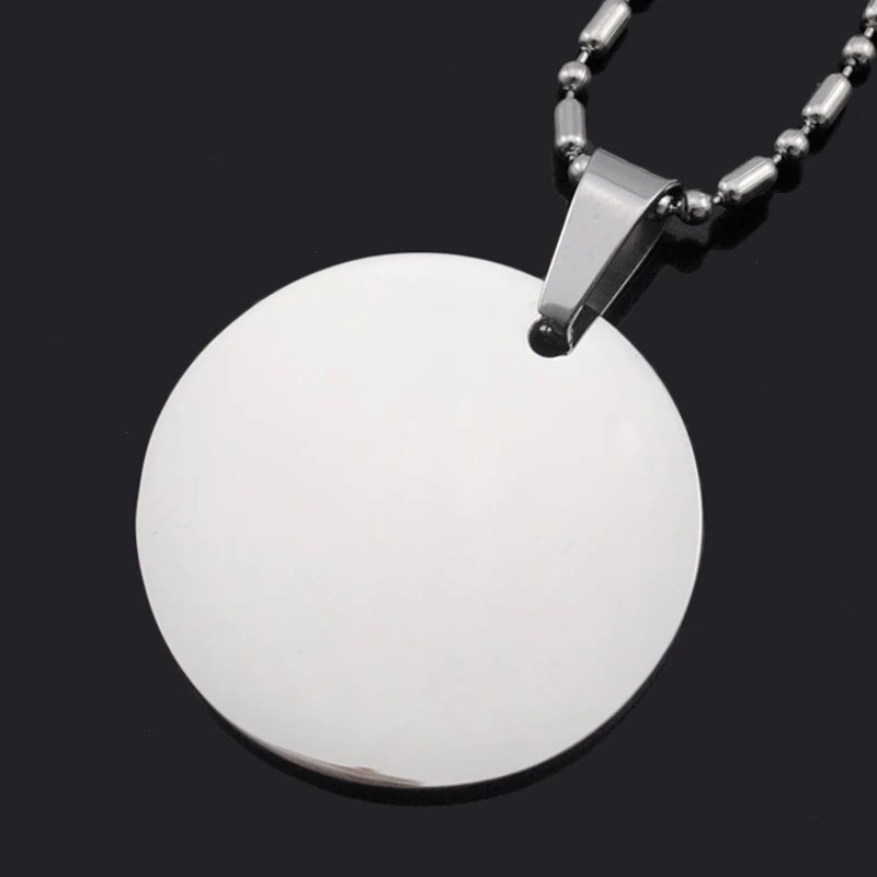 Подвеска-ожерелье ATGO круглая бирка для собаки из нержавеющей стали 316L бирки