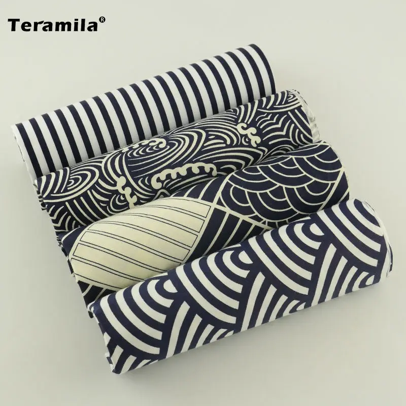 Темно синий и белый цвет 4 шт. подушка хлопковая ткань комплект красивое