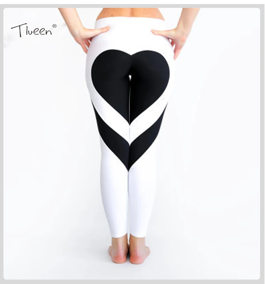 Heart Pattern Mesh Splice Legging Harajuku Athleisure Fitness Clothing Sportswear Elastic Sporting Leggings Women Pants 2017 | Женская