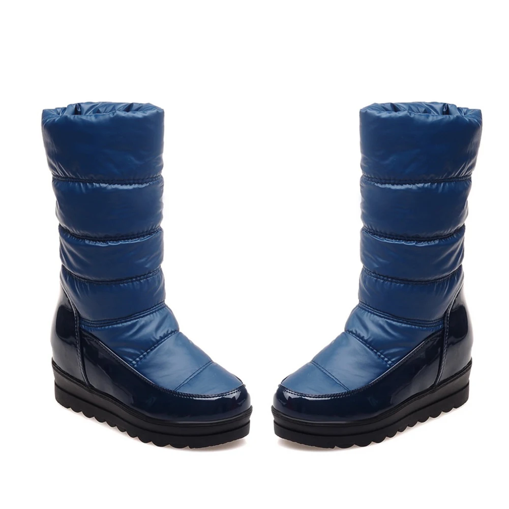 KARINLUNA/2019 г. Распродажа большие размеры 34-43 теплые зимние ботинки на меху модная