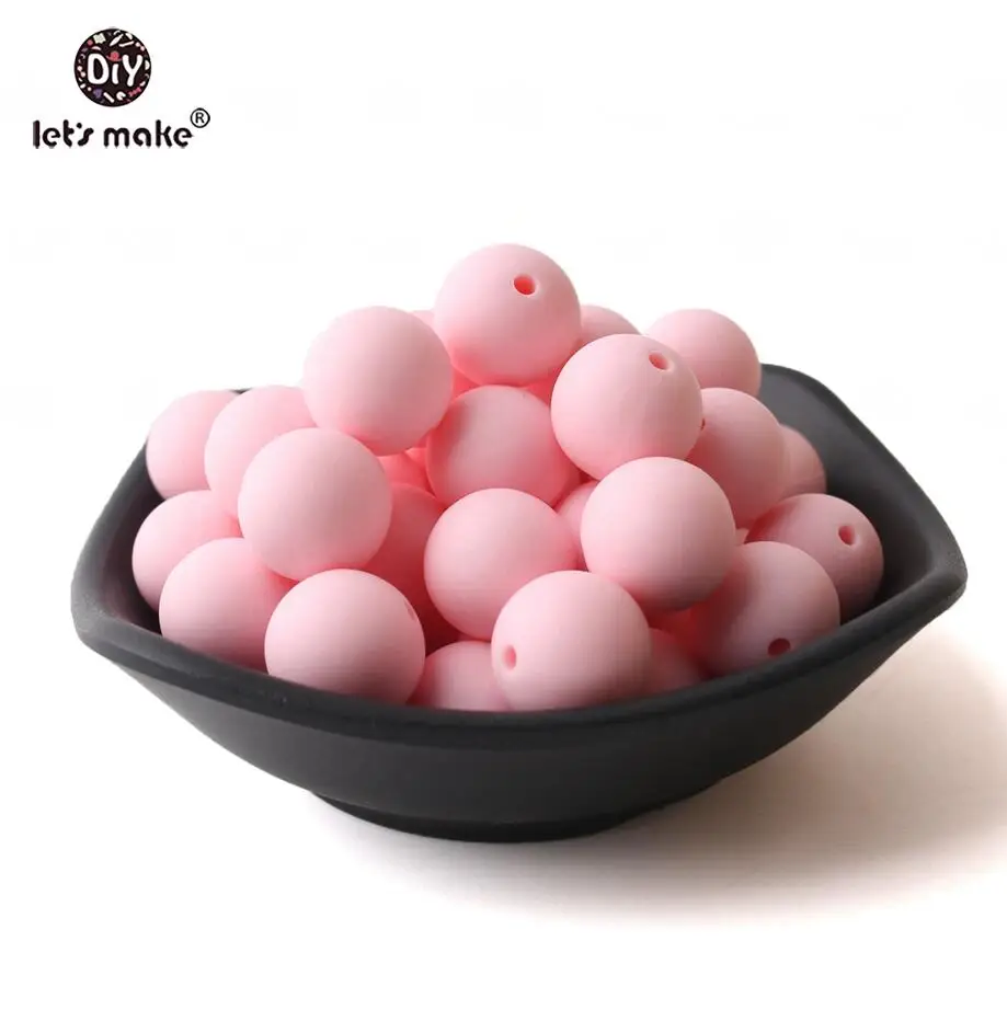 candy pink Давайте сделаем силиконовые бусины 12 мм 10 шт. грубые 4-6 месяцев ПВХ бесплатно Прорезыватель игрушки оптом DIY аксессуары пустышка цепи детский Прорезыватель - Цвет: candy pink
