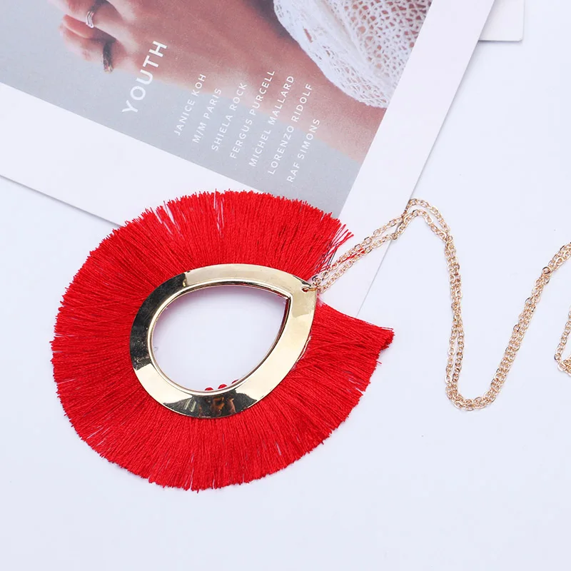 

N167 этническое длинное женское ожерелье с подвеской Летняя мода Бохо большие богемные ювелирные изделия ошейник Женское Ожерелье