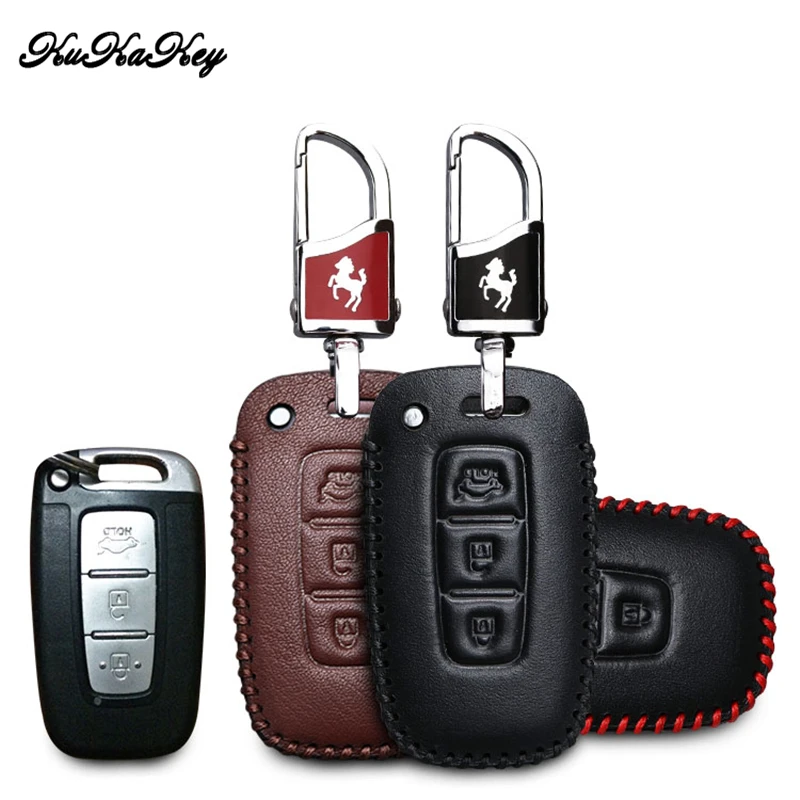 Кожаный чехол для автомобильных ключей смарт аксессуары товары Hyundai I30 IX35 Sonata
