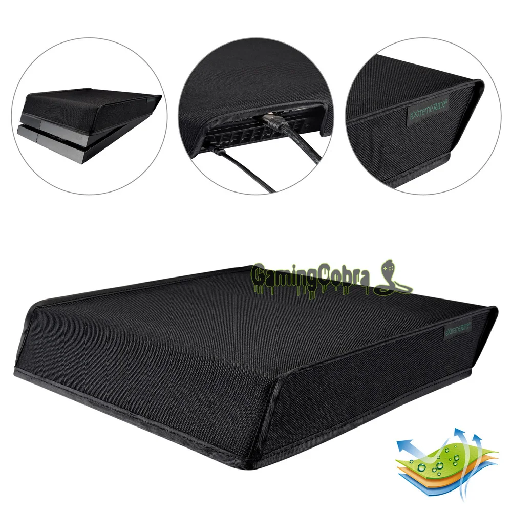 Черная нейлоновая горизонтальная защита от пыли крышка для консоли PS4
