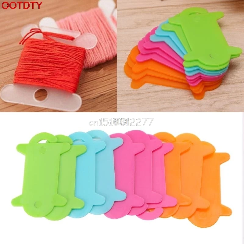 10 шт. нитки мулине ремесло катушка с нитками вышитая бисером пластиковый