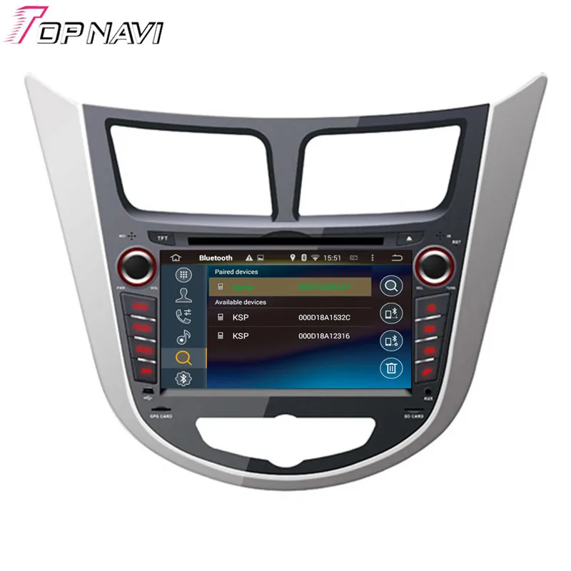 Topnavi Octa Core Android 6 0 Автомобильный DVD плеер для Hyundai Verna/Accent/Solaris/Grand Avega/Accent Blue/Accent WIT