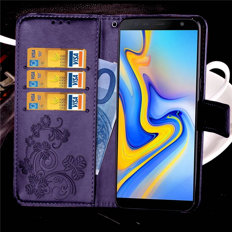 Роскошный кожаный силиконовый чехол-книжка для samsung Galaxy J6 J 6 J6 Plus, чехол для телефона J600FN SM-J600F/DS SM-J610F/DS