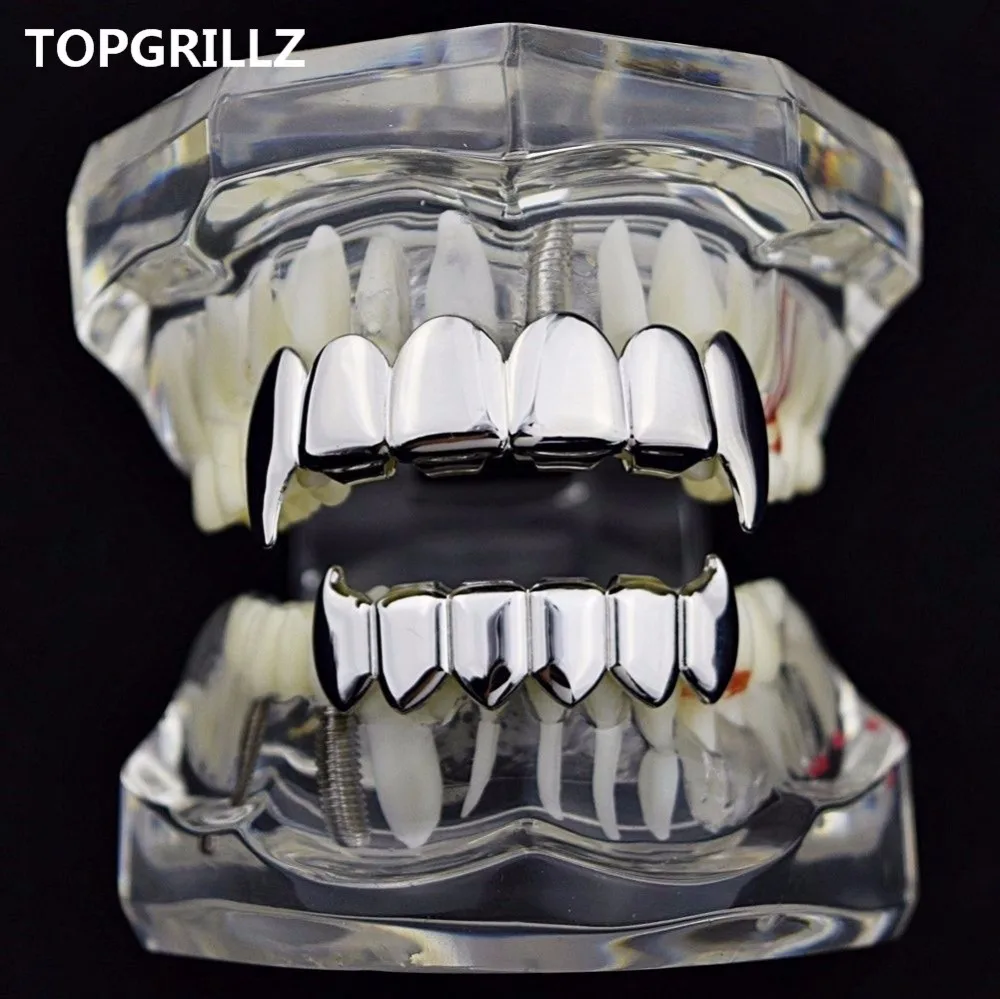 Набор для гриля TOPGRILLZ с золотым и серебряным покрытием набор в стиле хип хоп