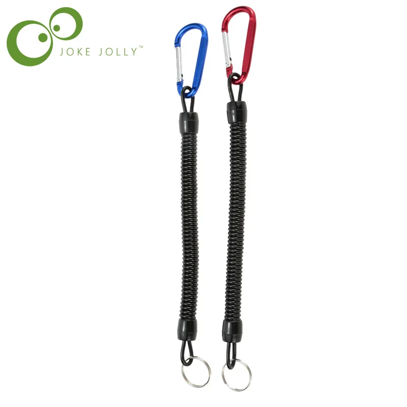 2Pcs Fishing Lanyards Boating Ropes 1.4m Coiled Fish Missed Rope Pole Rod Protector Elastic Line Tackle Tool | Спорт и развлечения