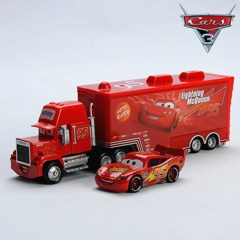 1:55 Disney Pixar Тачки 2 3 игрушки Jackson Storm Mack Uncle Truck литьевая модель автомобиля игрушка