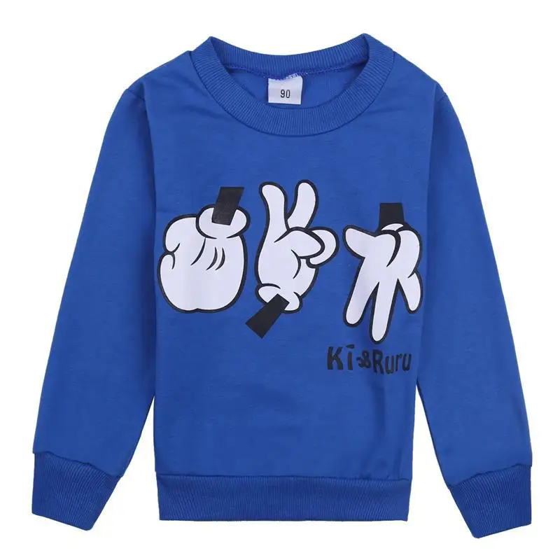 Spring Autumn Baby Kids Boys Rock Paper Scissors Finger Games Sport Tracksuits 2 Pieces Outfit Sets 1-8 Years Boy Clothes |