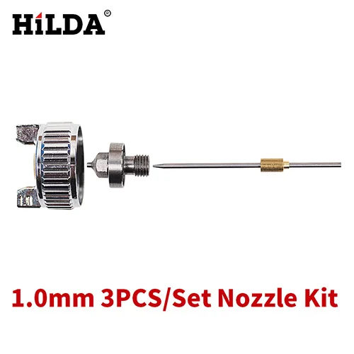 H-2000 Professional HVLP Spray Gun 0.8MM/1.0MM Nozzle Mini Air Paint Spray Guns Airbrush For Painting Car Aerograph - Цвет: Nozzle Kit 1.0mm