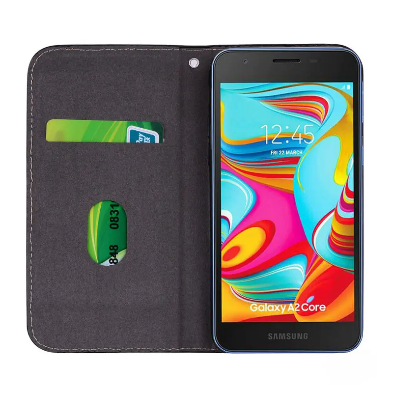 Bling Flip Case for Samsung Galaxy A2 Core Luxury Wallet Phone Holder Coque A 2 2A A2Core Cover | Мобильные телефоны и