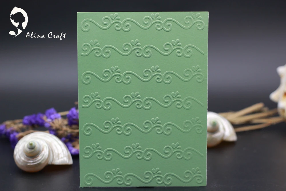 AlinaCraft пластиковая папка для тиснения Виноградная волна альбом скрапбукинга